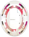 Retro Circular Pattern VIII - Modern Round or Oval Wall Mirror - Space
