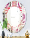 Retro Circular Pattern VIII - Modern Round or Oval Wall Mirror - Wave