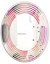 Retro Circular Pattern VIII - Modern Round or Oval Wall Mirror - Wave