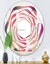 Retro Circular Pattern VIII - Modern Round or Oval Wall Mirror - Whirl