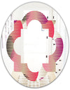 Retro Circular Pattern VIII - Modern Round or Oval Wall Mirror - Quatrefoil