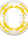 Butterflies hand drawn color pattern - Modern Round or Oval Wall Mirror - Space