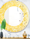 Butterflies hand drawn color pattern - Modern Round or Oval Wall Mirror - Wave