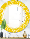 Butterflies hand drawn color pattern - Modern Round or Oval Wall Mirror - Triple C