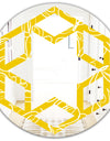 Butterflies hand drawn color pattern - Modern Round or Oval Wall Mirror - Hexagon Star