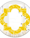 Butterflies hand drawn color pattern - Modern Round or Oval Wall Mirror - Quatrefoil