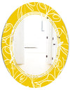 Butterflies hand drawn color pattern - Modern Round or Oval Wall Mirror - Triple C