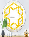 Butterflies hand drawn color pattern - Modern Round or Oval Wall Mirror - Hexagon Star