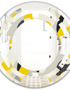 Abstract Design Retro Pattern V - Modern Round or Oval Wall Mirror - Space