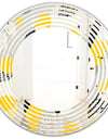 Abstract Design Retro Pattern V - Modern Round or Oval Wall Mirror - Wave