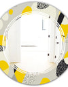 Abstract Design Retro Pattern V - Modern Round or Oval Wall Mirror - Triple C