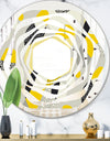 Abstract Design Retro Pattern V - Modern Round or Oval Wall Mirror - Whirl