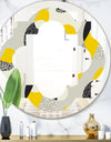 Abstract Design Retro Pattern V - Modern Round or Oval Wall Mirror - Quatrefoil