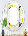 Abstract Design Retro Pattern V - Modern Round or Oval Wall Mirror - Space