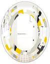 Abstract Design Retro Pattern V - Modern Round or Oval Wall Mirror - Space