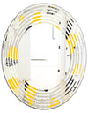Abstract Design Retro Pattern V - Modern Round or Oval Wall Mirror - Wave