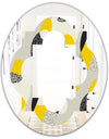 Abstract Design Retro Pattern V - Modern Round or Oval Wall Mirror - Quatrefoil