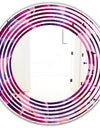 Orchid blossom colorful pattern - Modern Round or Oval Wall Mirror - Wave