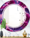 Orchid blossom colorful pattern - Modern Round or Oval Wall Mirror - Triple C