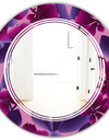 Orchid blossom colorful pattern - Modern Round or Oval Wall Mirror - Triple C