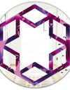 Orchid blossom colorful pattern - Modern Round or Oval Wall Mirror - Hexagon Star