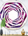 Orchid blossom colorful pattern - Modern Round or Oval Wall Mirror - Whirl