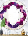 Orchid blossom colorful pattern - Modern Round or Oval Wall Mirror - Quatrefoil