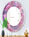Orchid blossom colorful pattern - Modern Round or Oval Wall Mirror - Wave