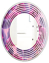 Orchid blossom colorful pattern - Modern Round or Oval Wall Mirror - Wave