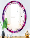 Orchid blossom colorful pattern - Modern Round or Oval Wall Mirror - Triple C