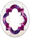 Orchid blossom colorful pattern - Modern Round or Oval Wall Mirror - Quatrefoil