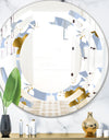 Orchid blossom color pattern - Modern Round or Oval Wall Mirror - Space