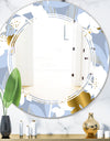 Orchid blossom color pattern - Modern Round or Oval Wall Mirror - Triple C