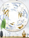 Orchid blossom color pattern - Modern Round or Oval Wall Mirror - Whirl