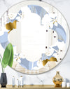 Orchid blossom color pattern - Modern Round or Oval Wall Mirror - Quatrefoil