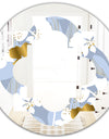 Orchid blossom color pattern - Modern Round or Oval Wall Mirror - Quatrefoil