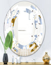Orchid blossom color pattern - Modern Round or Oval Wall Mirror - Space