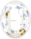 Orchid blossom color pattern - Modern Round or Oval Wall Mirror - Space
