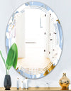 Orchid blossom color pattern - Modern Round or Oval Wall Mirror - Triple C