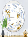 Orchid blossom color pattern - Modern Round or Oval Wall Mirror - Whirl