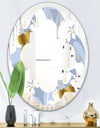 Orchid blossom color pattern - Modern Round or Oval Wall Mirror - Quatrefoil