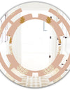 Pineapple Summer Bliss VII - Modern Round or Oval Wall Mirror - Space