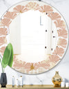 Pineapple Summer Bliss VII - Modern Round or Oval Wall Mirror - Leaves