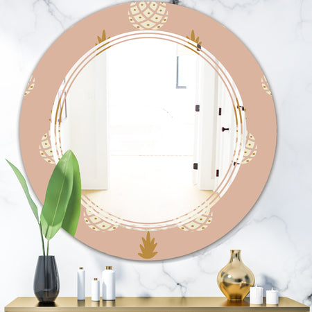 Pineapple Summer Bliss VII - Modern Round or Oval Wall Mirror - Triple C