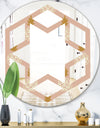 Pineapple Summer Bliss VII - Modern Round or Oval Wall Mirror - Hexagon Star