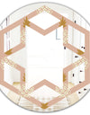 Pineapple Summer Bliss VII - Modern Round or Oval Wall Mirror - Hexagon Star