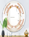 Pineapple Summer Bliss VII - Modern Round or Oval Wall Mirror - Space