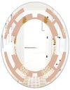 Pineapple Summer Bliss VII - Modern Round or Oval Wall Mirror - Space