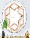 Pineapple Summer Bliss VII - Modern Round or Oval Wall Mirror - Hexagon Star