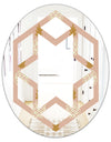 Pineapple Summer Bliss VII - Modern Round or Oval Wall Mirror - Hexagon Star